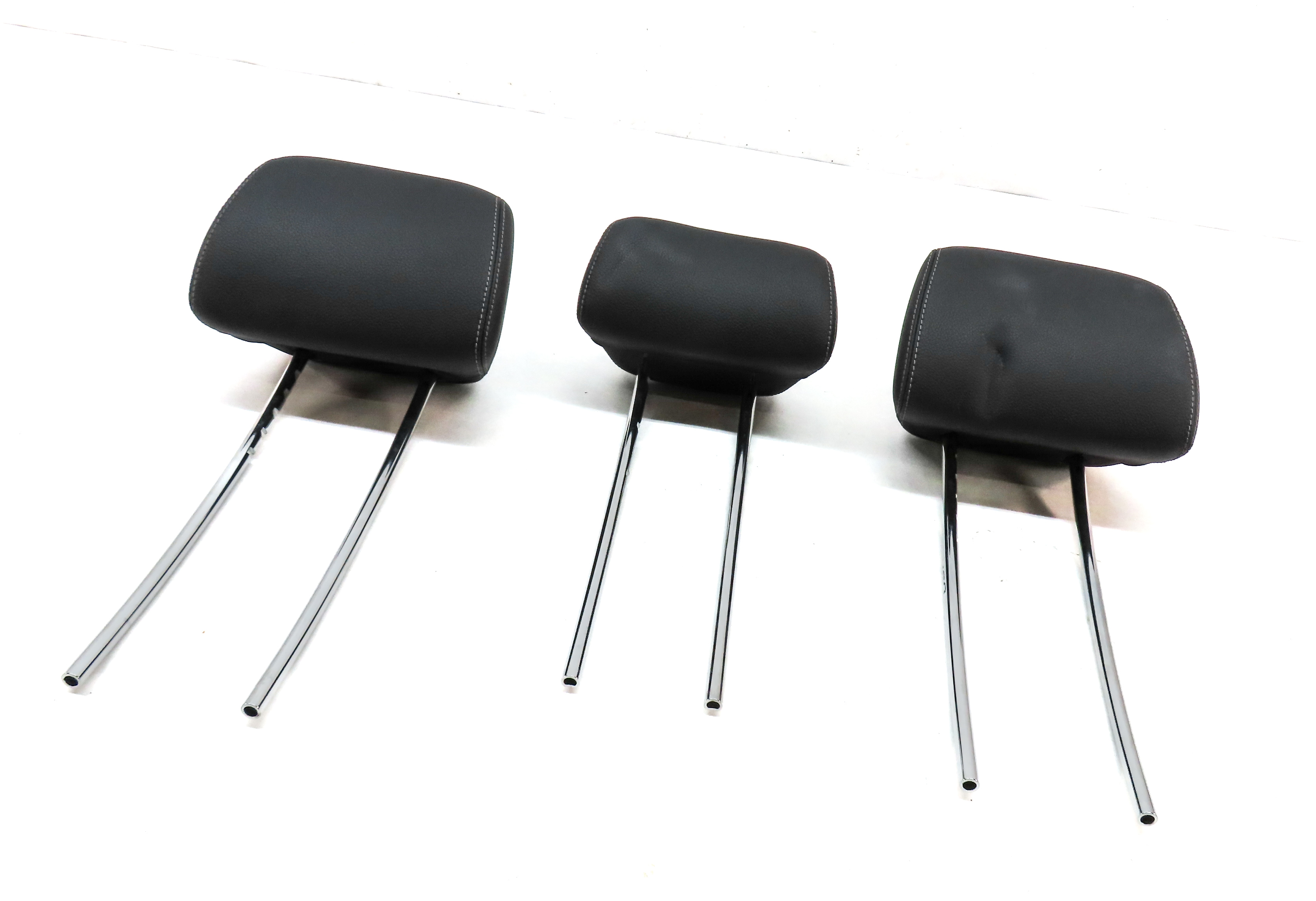 14-16 MERCEDES E-CLASS W212 REAR RIGHT/CENTER/LEFT SEAT HEADREST SET/3 (BLACK) — exact item pictured
